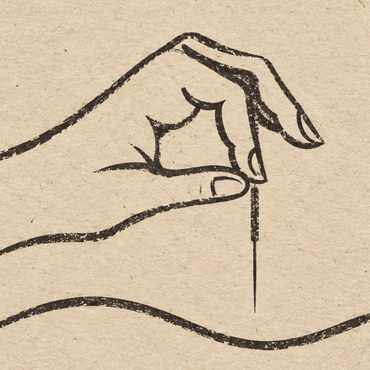 Acupuncture hands drawing